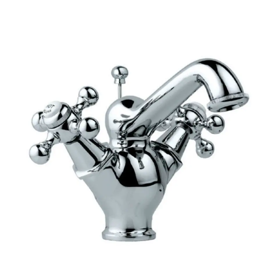Jaquar Queen’S Central Hole Basin Mixer With Popup Waste Qqt-Chr-7169B 1