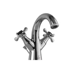 Jaquar Queen's Prime Faucets Central Hole Basin Mixer With Popup Waste Systemqqp-Chr-7169Bpm 1