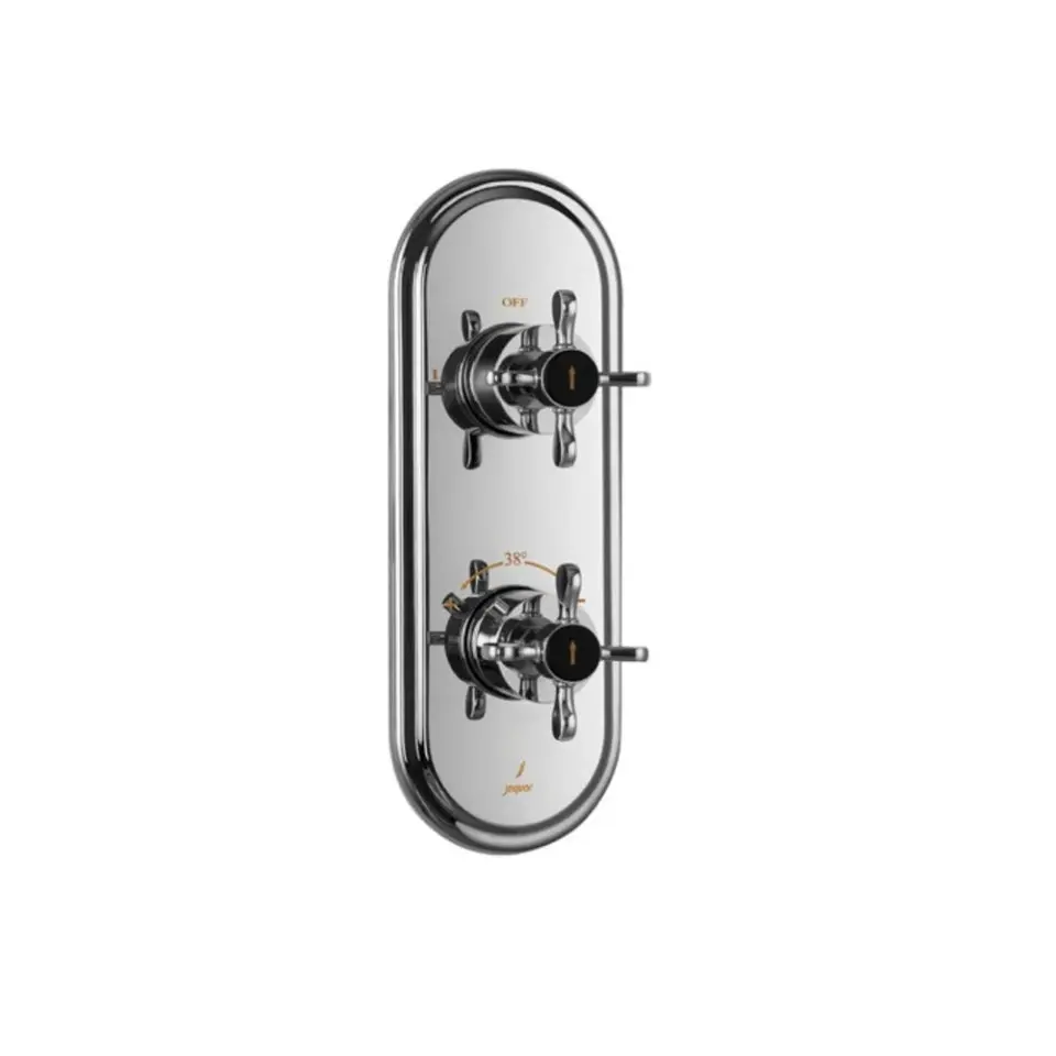 Jaquar Queen's Prime Aquamax Exposed Part Kit Of Thermostatic Shower Mixer With 2-Way Diverter - Chrome Qqp-Chr-7681Nkpm 1