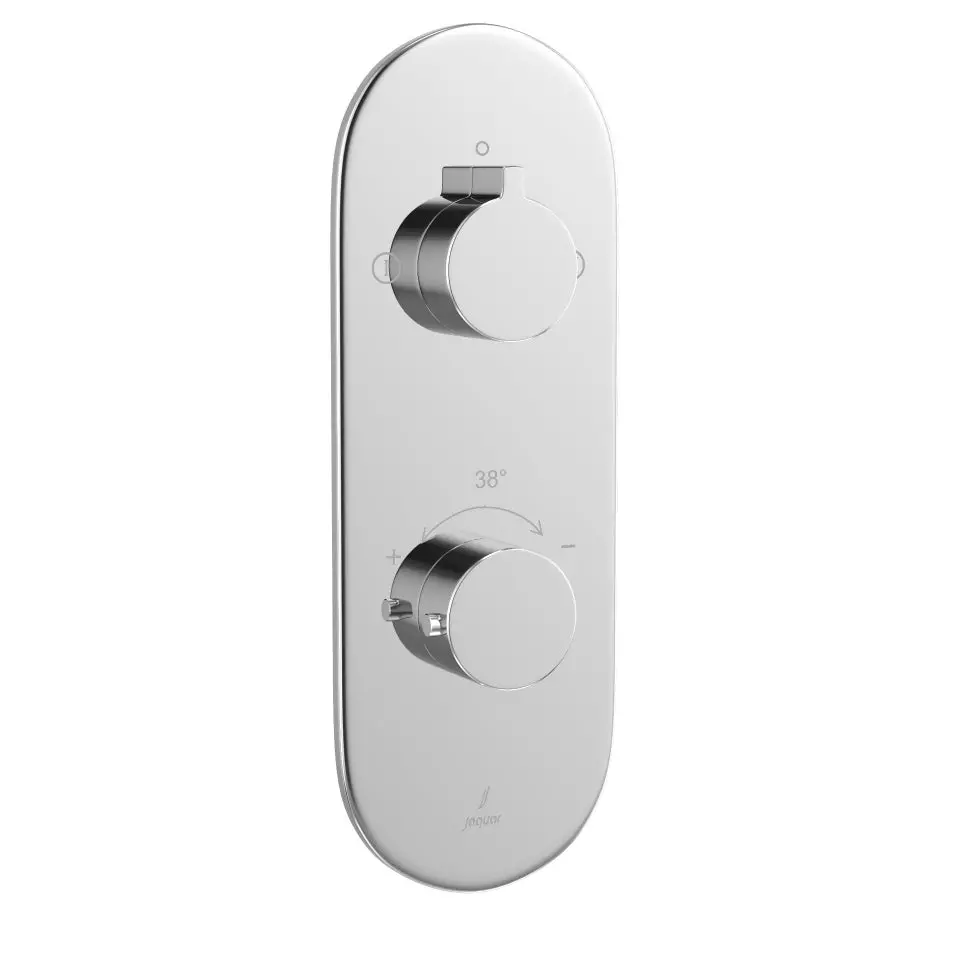 Jaquar Laguna Aquamax Exposed Part Kit Of Thermostatic Shower Mixer With 2-Way Diverter - Chrome Lag-Chr-91681Nk 1