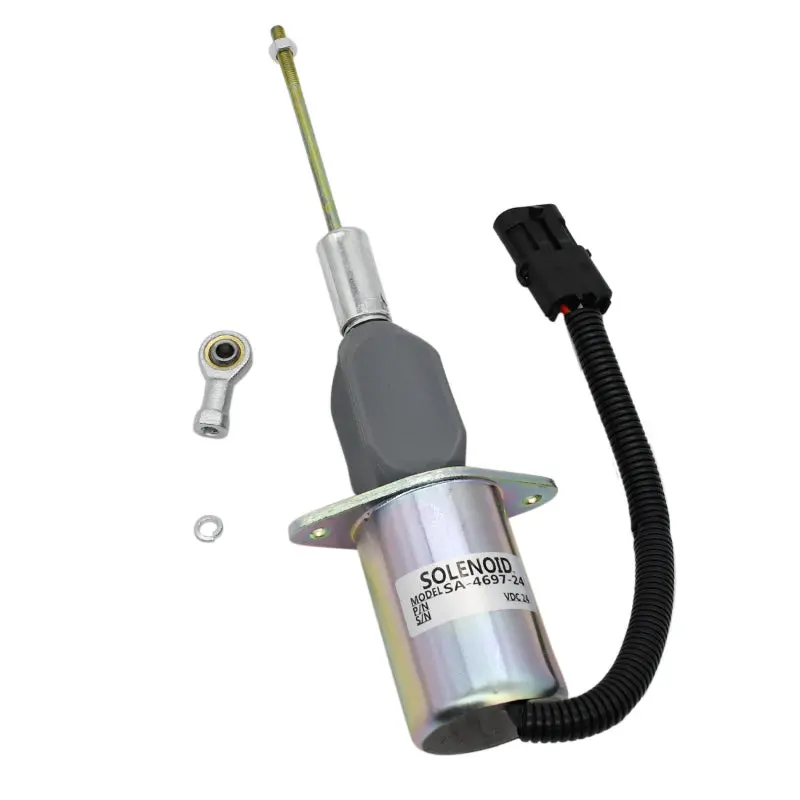 24V 3934177 Sa-4697-24 Fuel Stop Solenoid Fits For John Deere 892 Caterpillar Sis 950M For Cummins 1