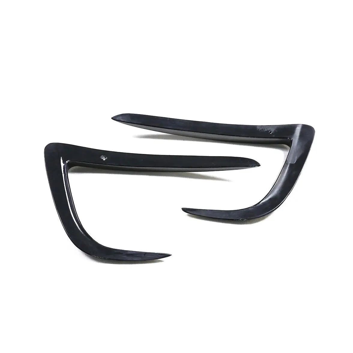 Dynacarbon™️ Carbon Front Bumper Fins For Tesla Model Y 2021-2022 1