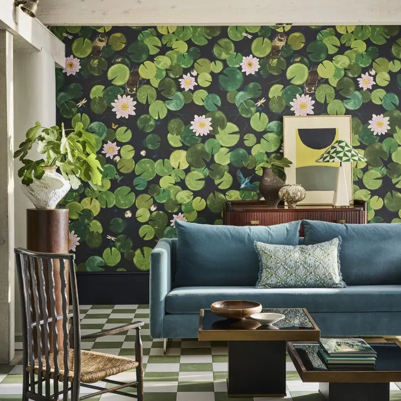 Little Greene Lily Pads Mural Wallpaper 1