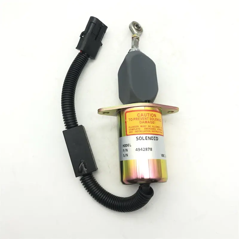 24V 4942878 Fuel Shutoff Solenoid Fits For Cummins C8.3L 6C 6Ct 6Cta 6Ctaa(C220/C245) 1