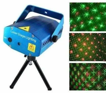 Mini Laser Projector Stage Lighting Sound Activated Laser For Party And Dj Multicolor (Design Pattern) (Stage Light 6 In 1) Shower Laser Light  (Ball Diameter: 10 Cm) 1