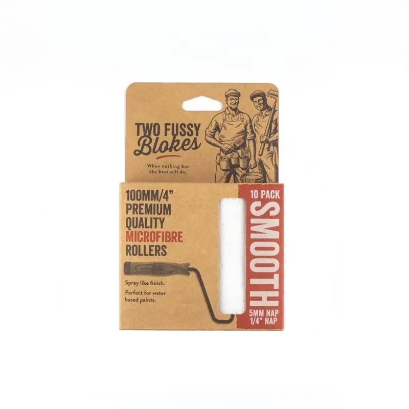 Two Fussy Blokes Microfibre Mini 4" Smooth Rollers - 10 Pack 1