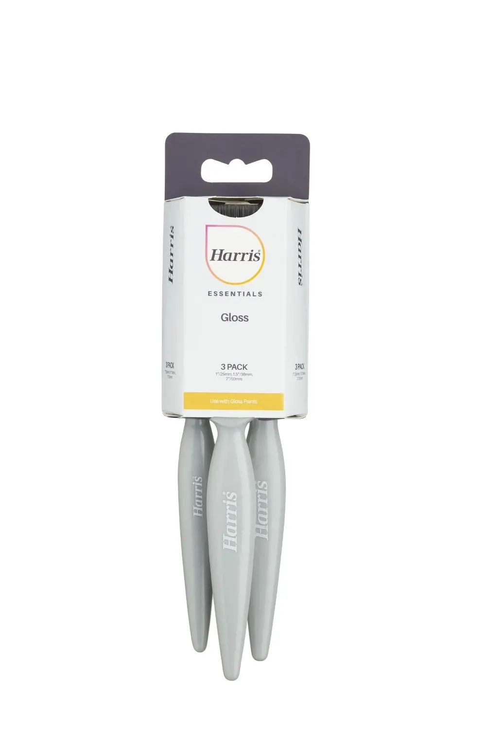 Harris Essentials Gloss Paint Brush 3 Pack 1