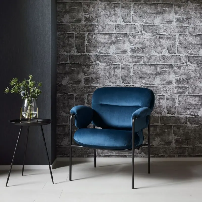 Slate Brick Wall Effect Wallpaper 1