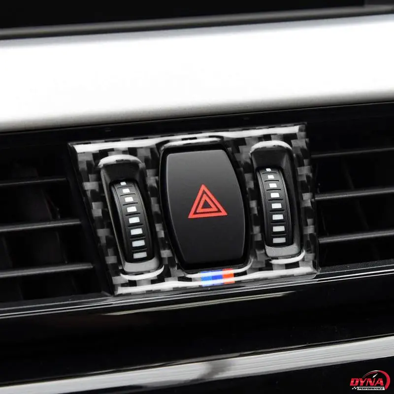Dynacarbon™️ 5Pcs Carbon Fiber Air Conditioning Outlet Trim Overlay For Bmw F48 X1 2016-2018 1