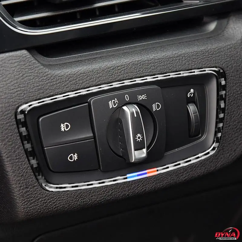 Dynacarbon™️ Carbon Fiber Headlight Control Trim For Bmw F48 X1 2016-2018 1