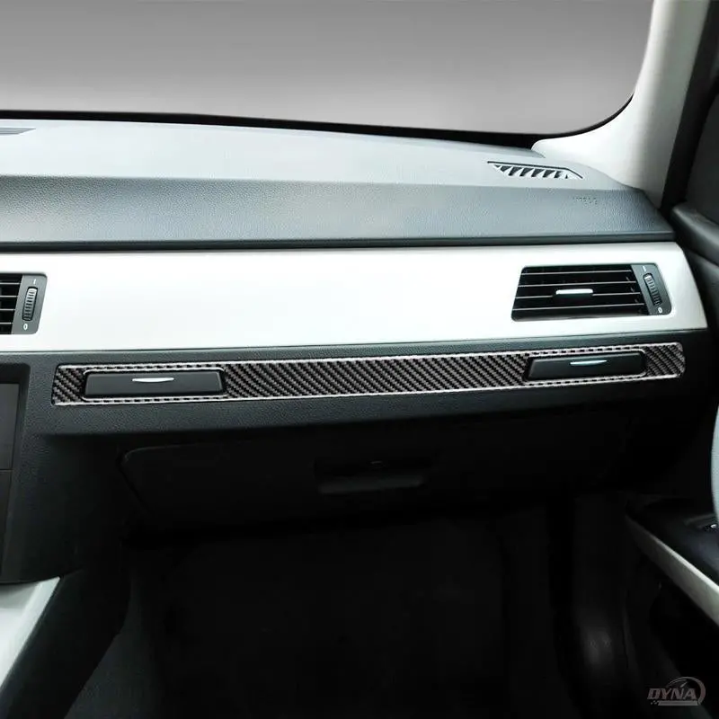 Dynacarbon™️ Carbon Fiber Cup Holder Panel Trim Overlay For Bmw E90 E92 E93 3 Series 1