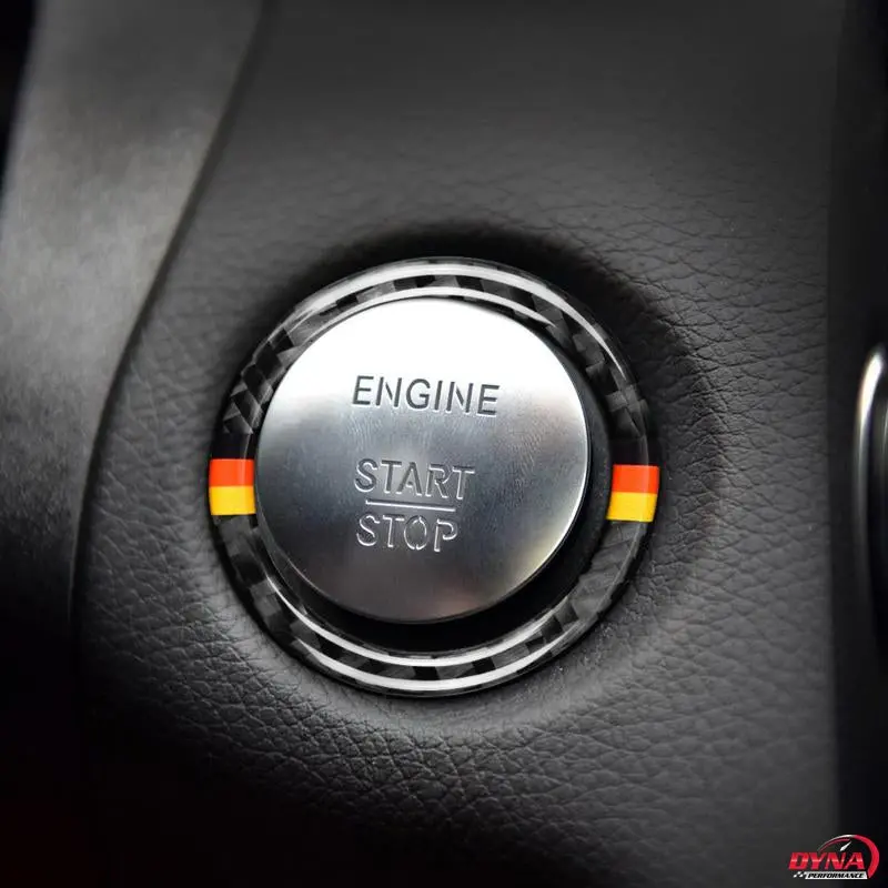 Dynacarbon™️ Carbon Fiber Start/Stop Ring Trim Overlay For Mercedes Benz 1