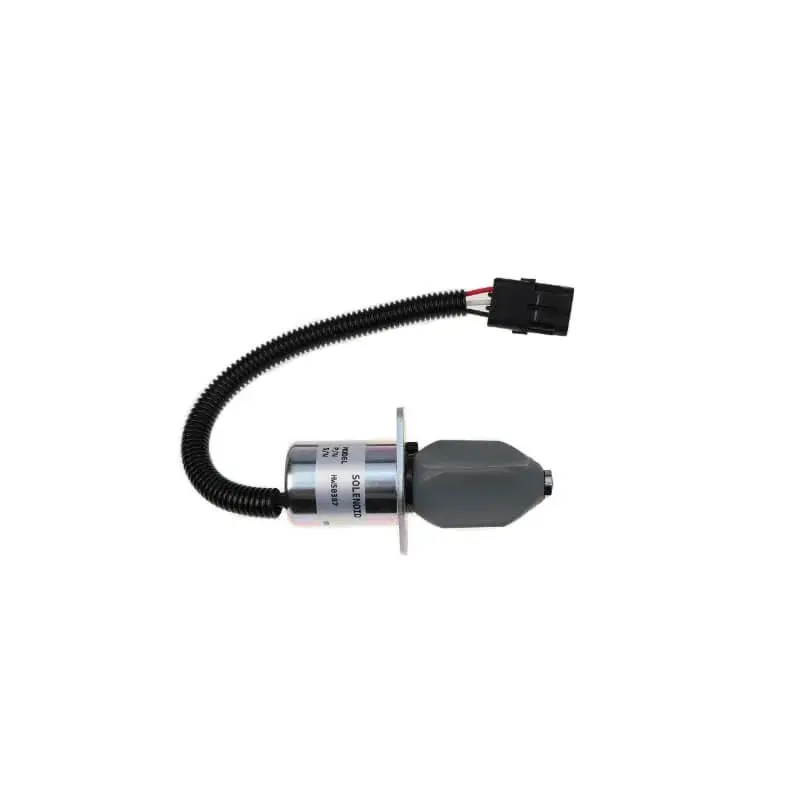 Diselmart 12V 3919422 Round Pin Fuel Shutoff Solenoid 2-1/2 For 5.9 8.3L Cummins 1