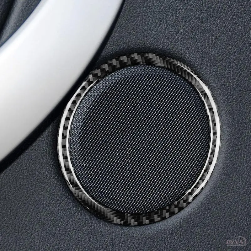 Dynacarbon™️ 4Pcs Carbon Fiber Door Speakers Cover Trim Overlay For Bmw F30 F32 3 Series 4 Series F34 3Gt 1
