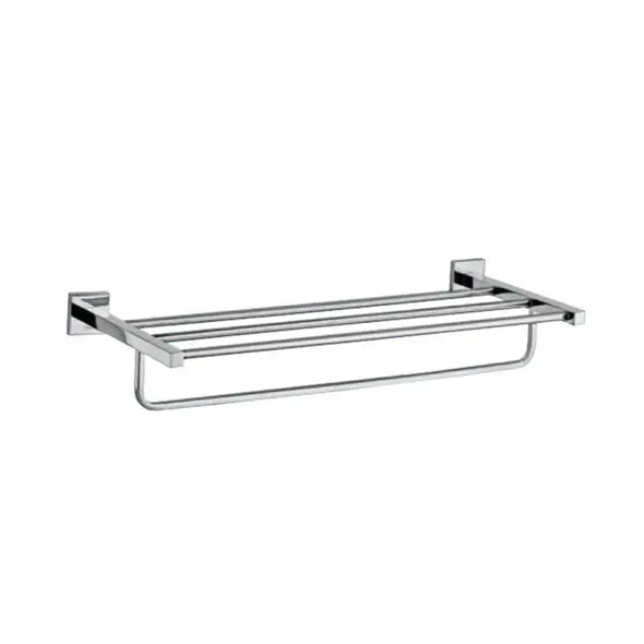 Jaquar Kubix Prime Towel Rack 600Mm Long Chrome With Lower Hangers, Stainless Steel Akp-Chr-35781Ps 1