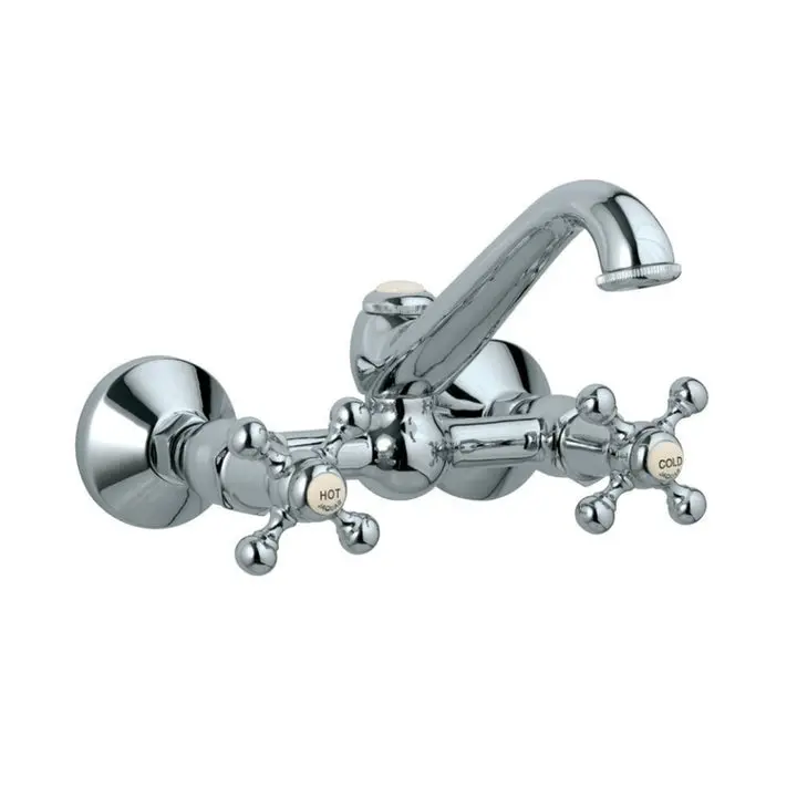 Jaquar Queen’S Sink Mixer With Regular Swivel Spout, Wall Mounted Qqt-Chr-7309 1