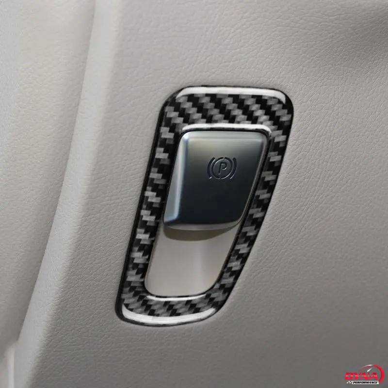 Dynacarbon™️ Carbon Fiber Handbrake Button Trim For Mercedes Benz W205 C Class C180 C200 C300 Glc 2