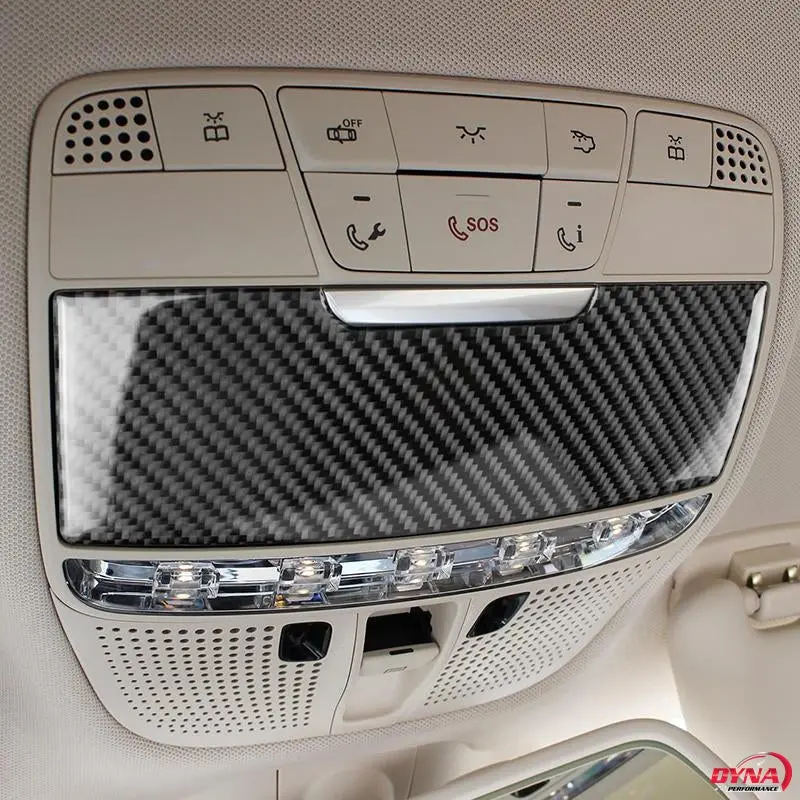 Dynacarbon™️ Carbon Fiber Light Panel Cover Trim Overlay For Mercedes Benz C Class W205 C180 C200 C300 Glc 1