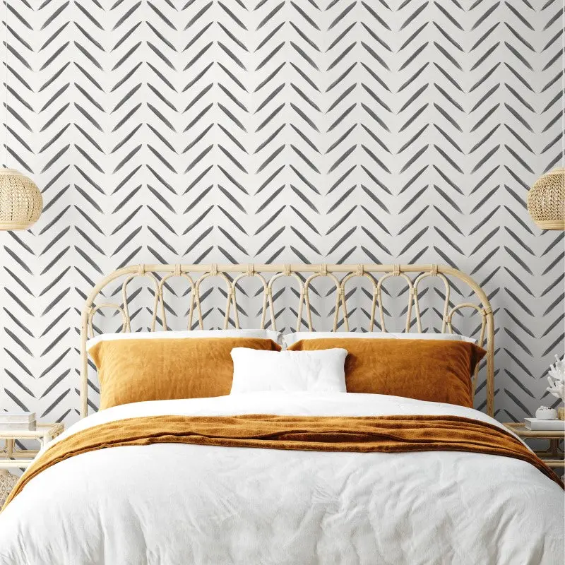 Chevron Brush Marks Wallpaper 1