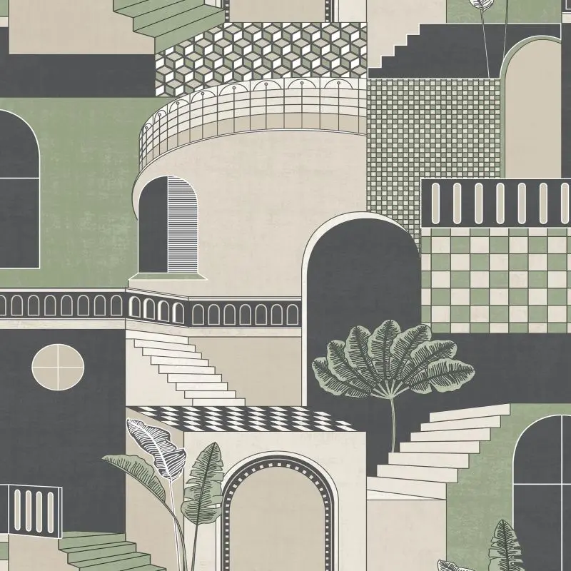 Medina Mediterranean Building Wallpaper 1