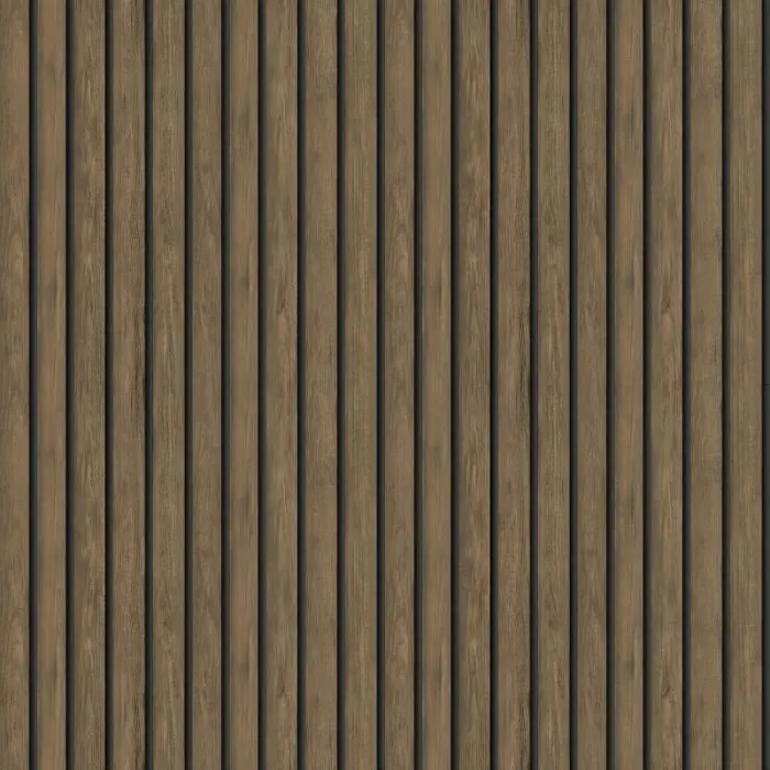 Wooden Slat Panelled Wallpaper 1