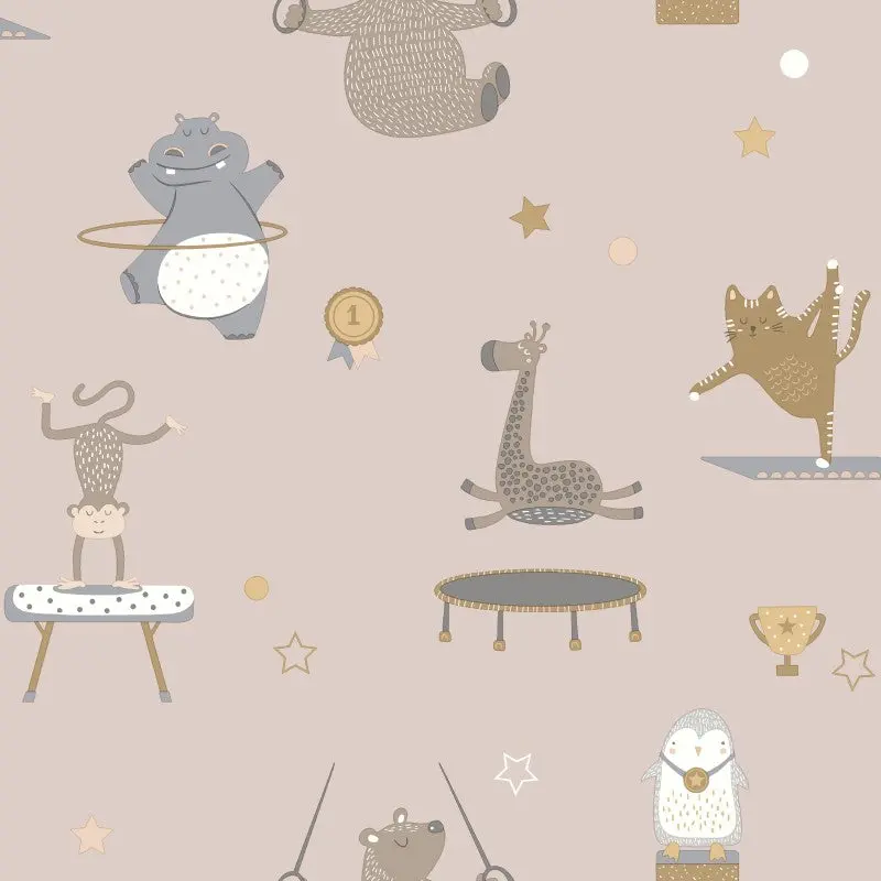 Animal Gymnastics Kids Wallpaper 1