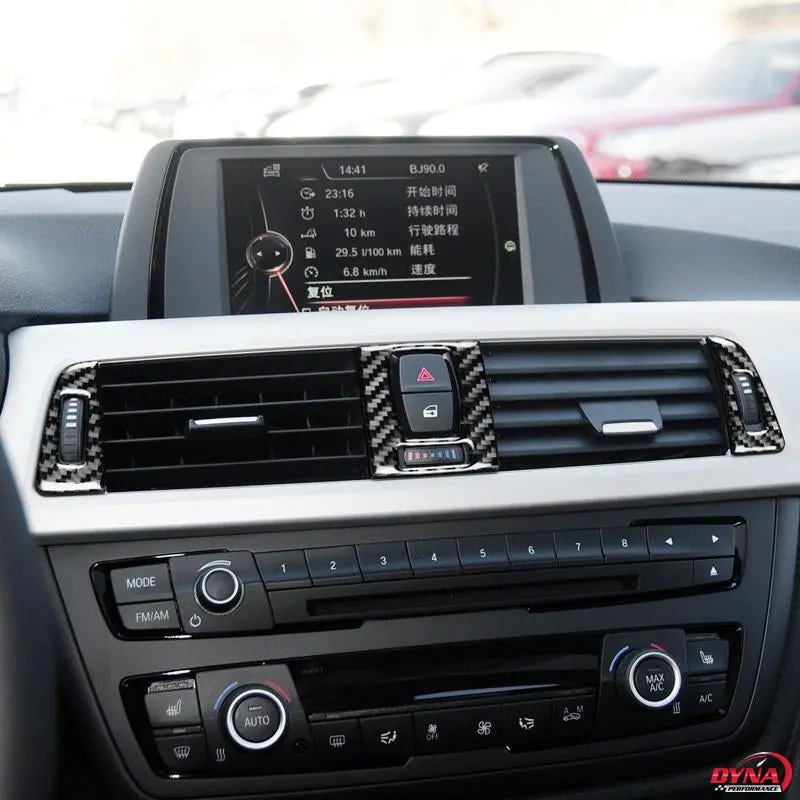 Dynacarbon™️ Carbon Fiber Mid Air Outlet Trim Overlay Set For Bmw F22 F30 F32 F34 1