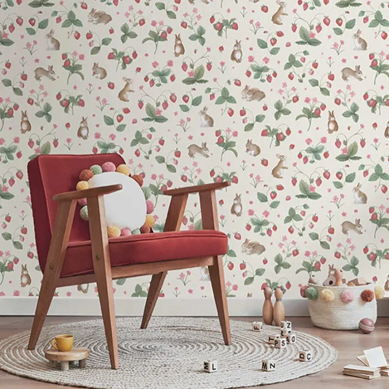 Bunnies & Berries Wallpaper 1