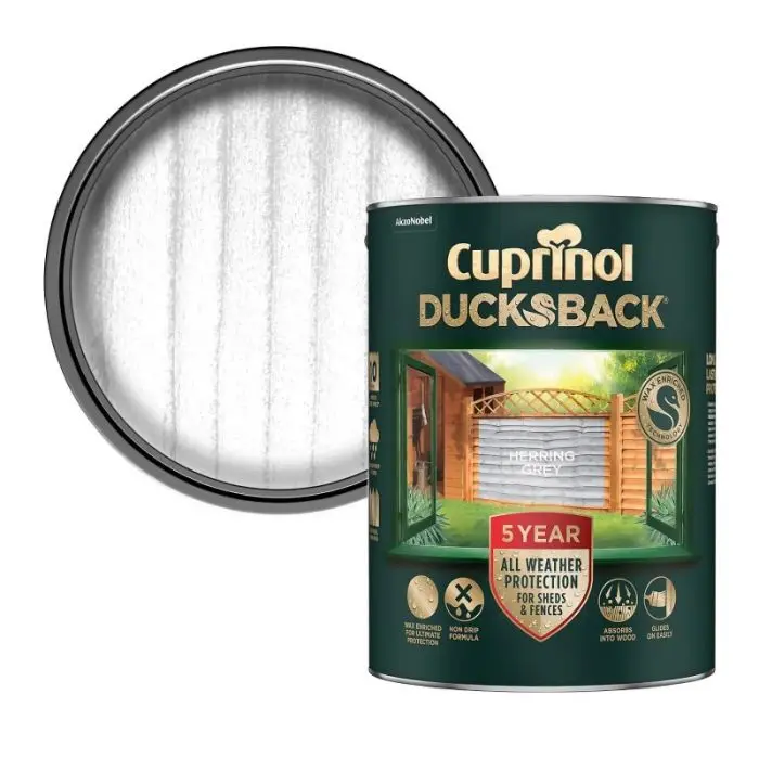 Cuprinol 5 Year Ducksback Fence & Shed Treatment - Herring Grey 1
