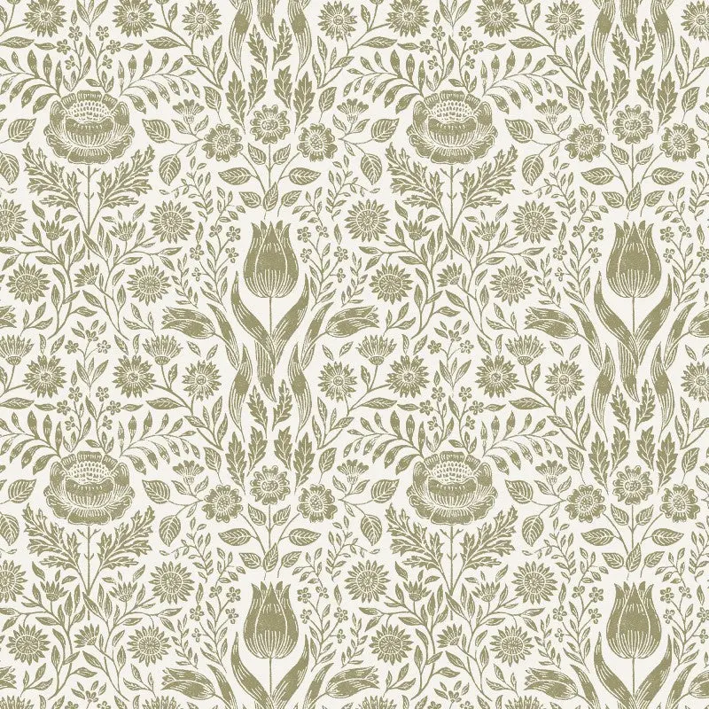 Laura Ashley Ashstead Damask Wallpaper Sample 1