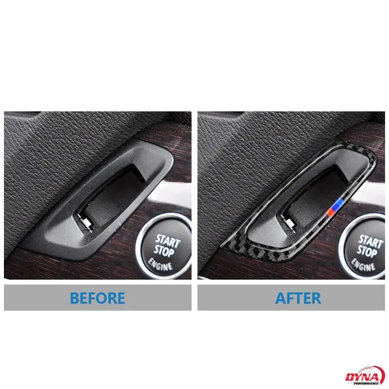 Dynacarbon™️ Carbon Fiber Lhd Ignition Trim Overlay For Bmw E70 X5 E71 X6 2008-2013 2
