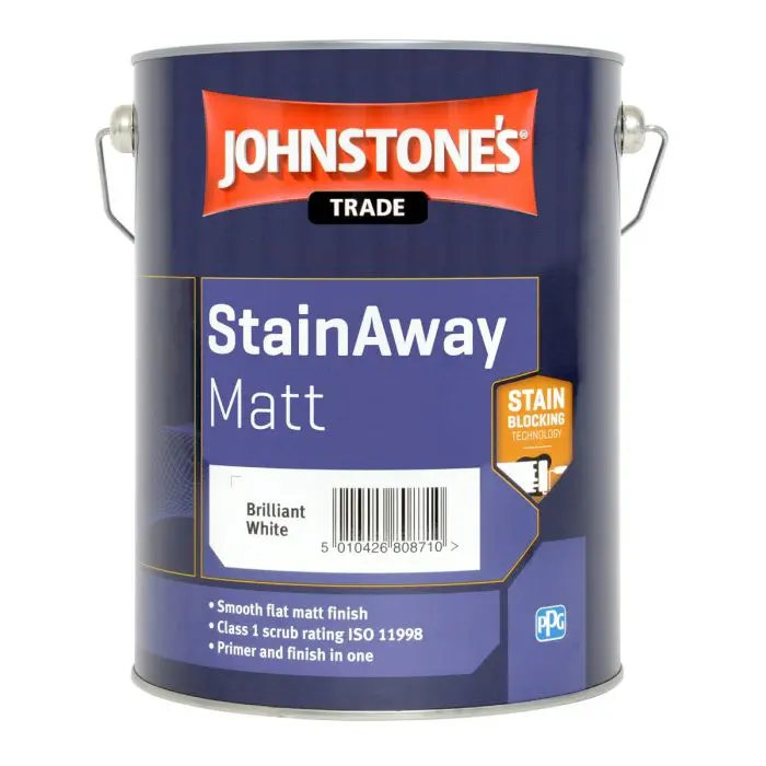 Johnstone's Trade Stainaway Paint - Brilliant White 1
