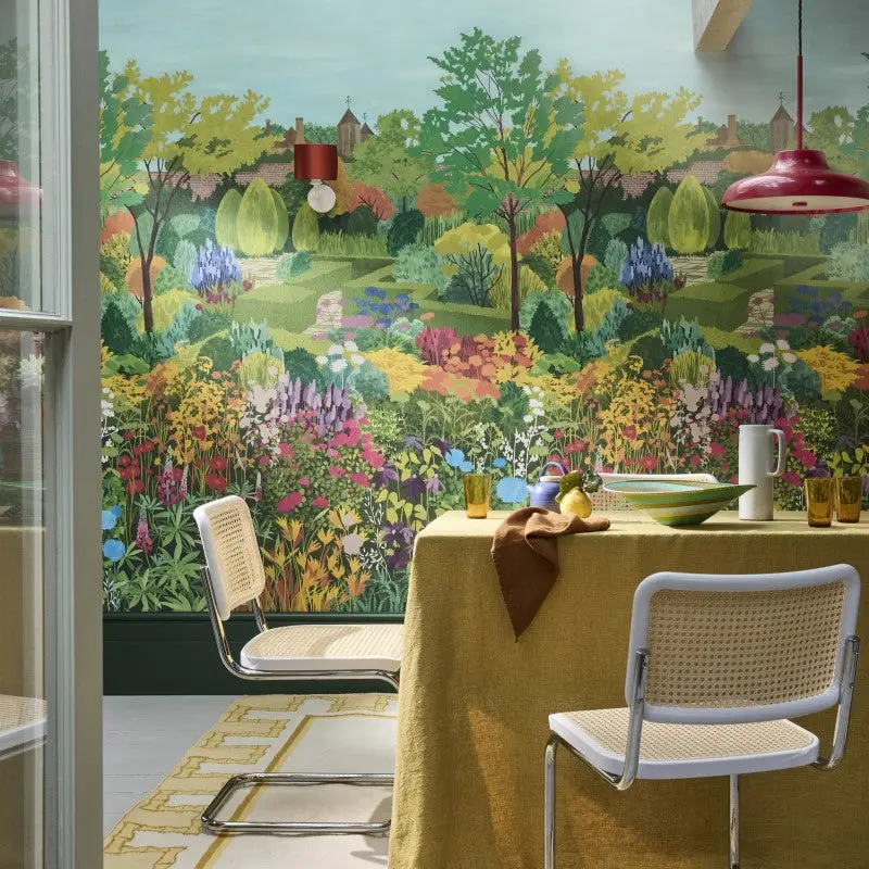 Little Greene Castle Garden Mural Wallpaper 2