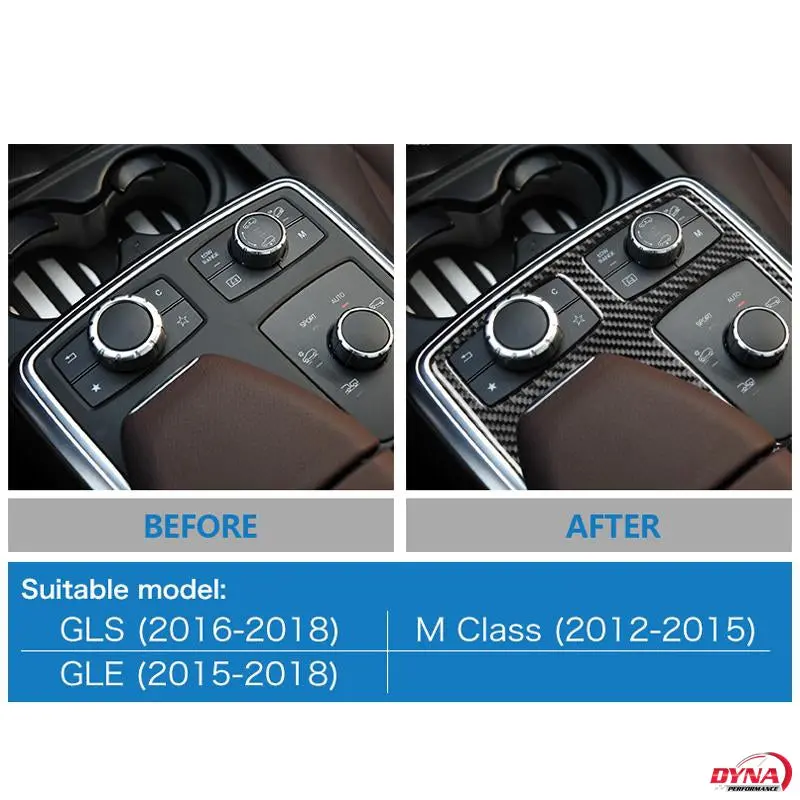 Dynacarbon™️ Carbon Fiber Armrest Control Panel Trim Overlay For Mercedes Benz Gle Gls M Class 2