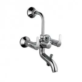 Essco Cosmo Wall Mixer 3-In-1 System Faucet  Wall Mixer 3-In-1 System With Provision For Both Hand Shower & Overhead Shower, Complete With 115 Mm Long Cos-Chr-103281 1