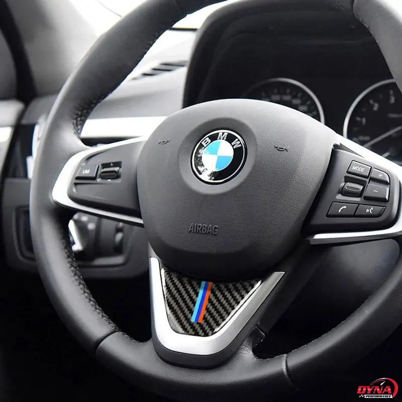 Dynacarbon™️ Carbon Fiber Steering Wheel Trim Overlay For Bmw X1 F48 1 Series F52 F45 F46 1