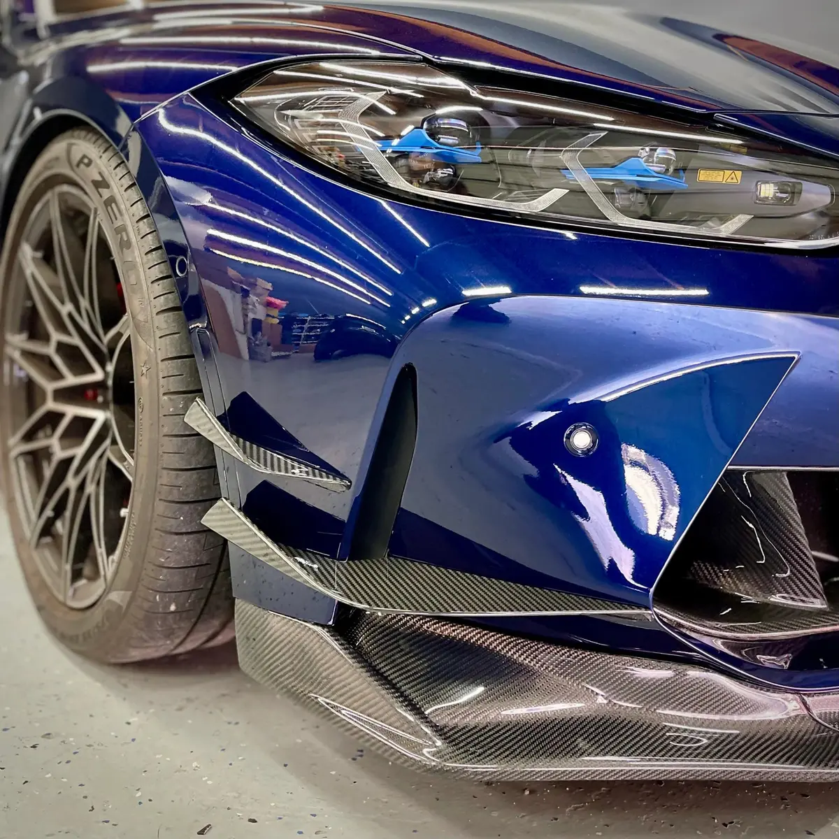 Dynacarbon™️ Carbon Vs Type Front Bumper Canards For Bmw G80 G82 G83 M3 M4 2021-2026 2