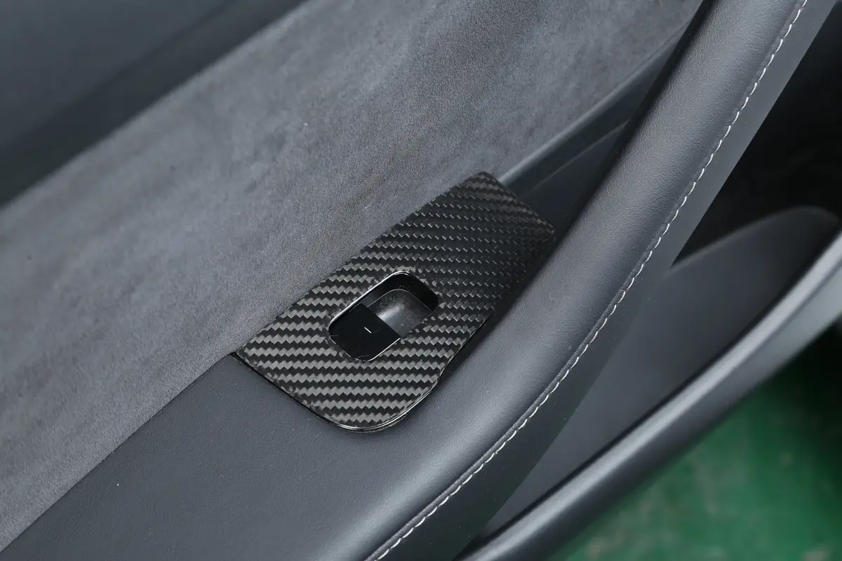 Dynacarbon™ Carbon Fiber Window And Door Control Trim Kit For Tesla Model 3/Y 2021-2023 1