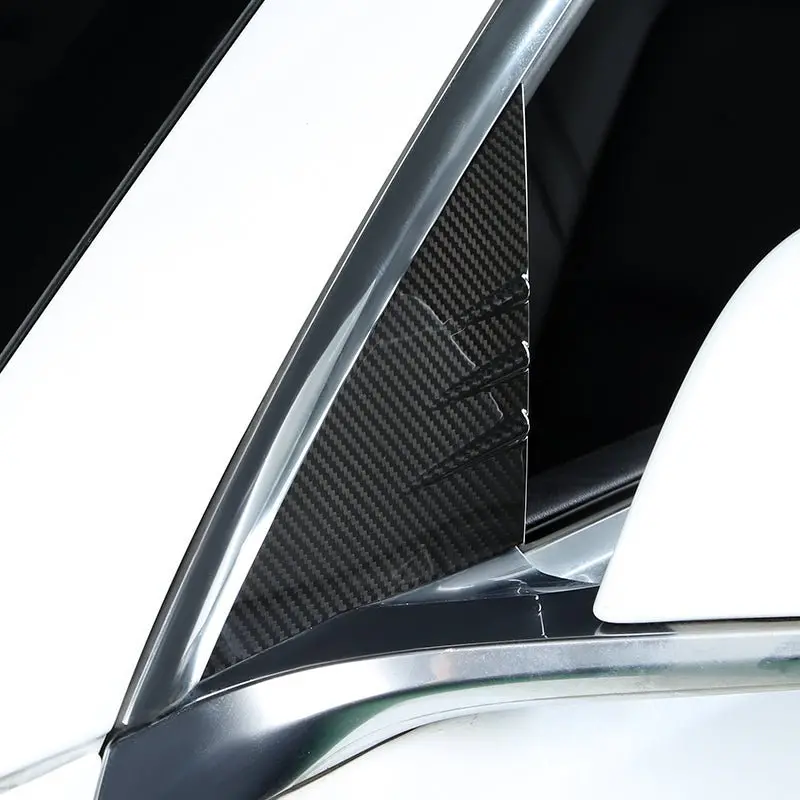 Dynacarbon™ 2 Pcs Carbon Fiber A Pillar Trim Kit For Tesla Model 3 2017-2023 1