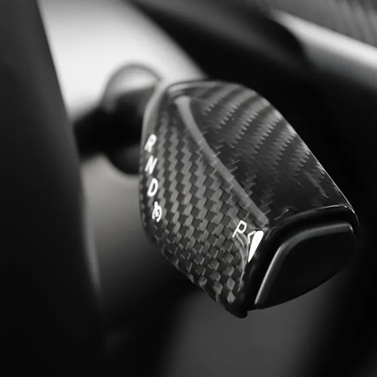 Dynacarbon™ Hard Carbon Fiber Shift Knob Trims For Tesla Model 3/Y 2017-2023 1