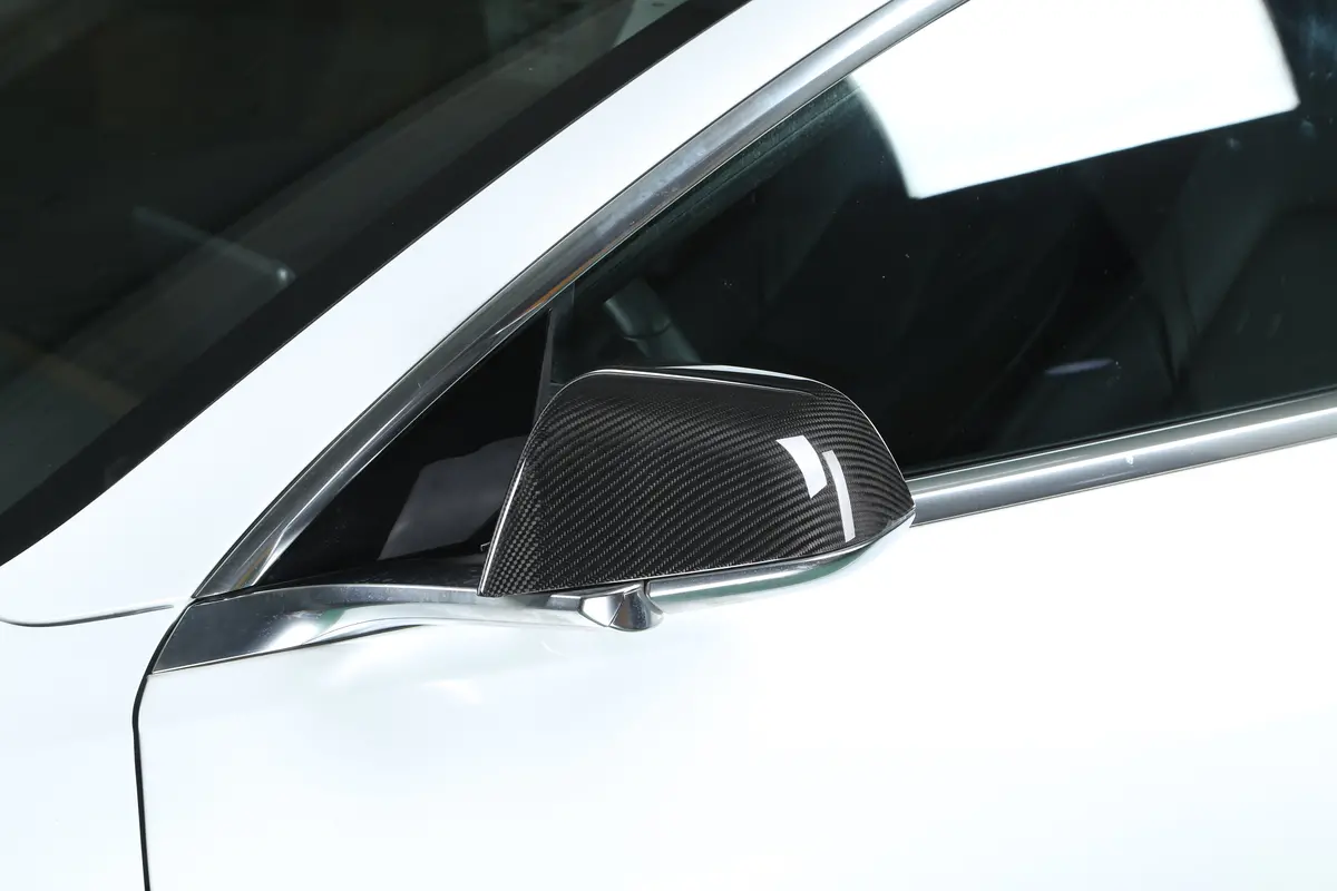 Dynacarbon™ 2 Pcs Hard Carbon Fiber Side Mirror Trim Kit For Tesla Model Y 2017-2023 1