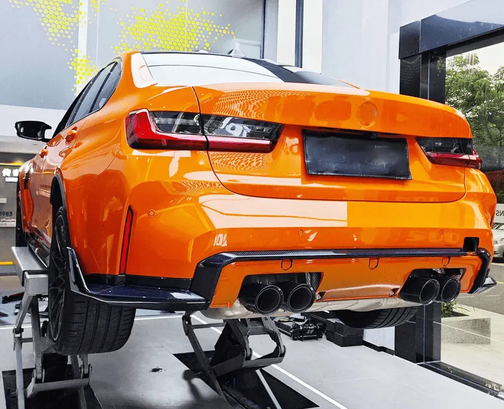 Dynacarbon™️ Carbon Replacement Rear Bumper Trims For Bmw G80 G82 M3 M4 2021-2026 1