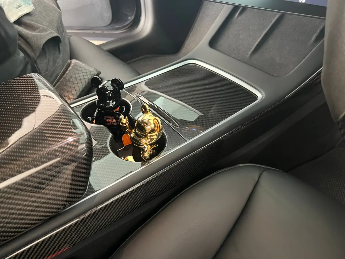 Dynacarbon™ 2 Pcs Carbon Fiber Center Console Kit For Tesla Model 3/Y 2021-2023 1