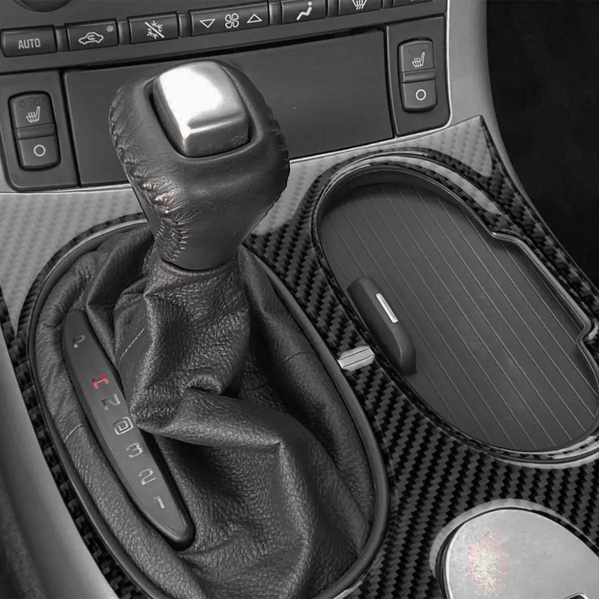 Dynacarbon™ 3 Pcs Carbon Fiber Gearshift Panel Trims For Corvette C6 2005-2007 1
