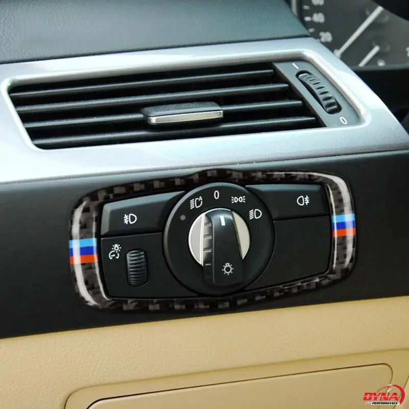 Dynacarbon™️ Carbon Fiber Headlight Switch Frame Trim For Bmw E60 2008-2010 5 Series 1