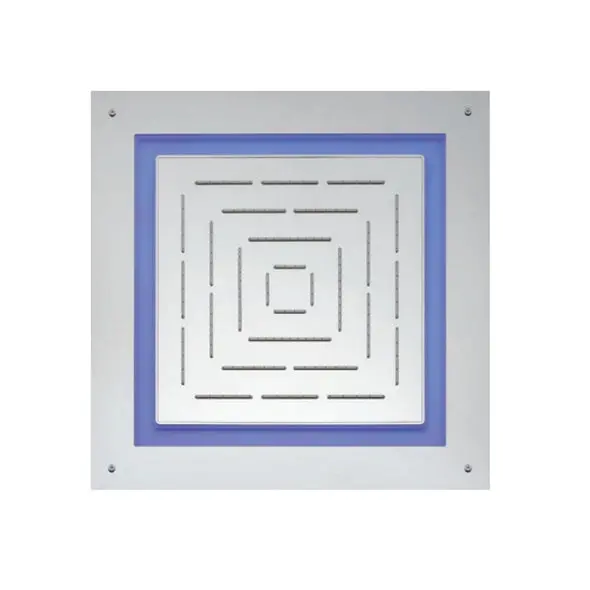Jaquar Maze Prime Square Shape Ohs-1679 450 X 450Mm Aisi 304 Stainless Steel In Chrome Finish With Rgb Led Light Remote Control & Installation Kit For False Ceiling Ohs-Chr-1679 1