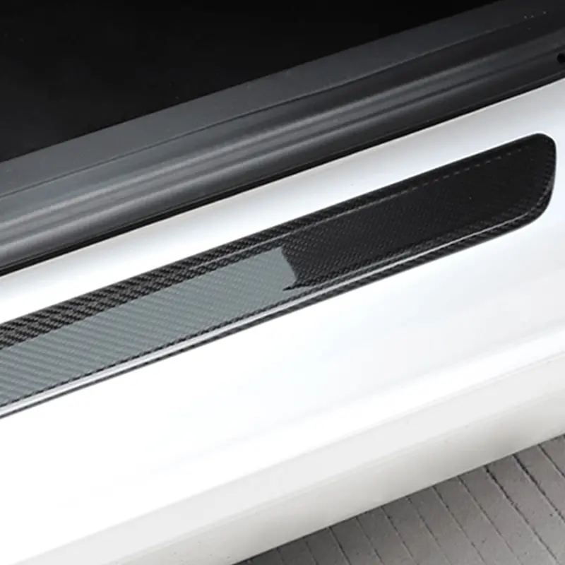 Dynacarbon™ 4 Pcs Carbon Fiber Front And Rear Door Sill Trim Kit For Tesla Model 3 2017-2023 1