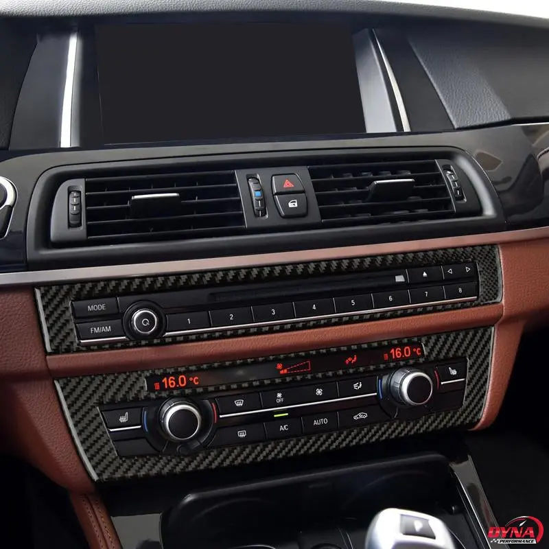 Dynacarbon™️ Carbon Fiber Center Control Frame Trim Overlay For Bmw F10 5 Series 1