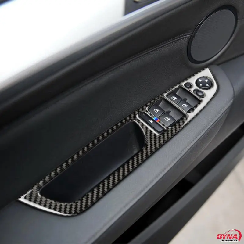 Dynacarbon™️ Carbon Fiber Full Set Window Control Frame Trim Overlay Lhd For Bmw E70 X5 E71 X6 1