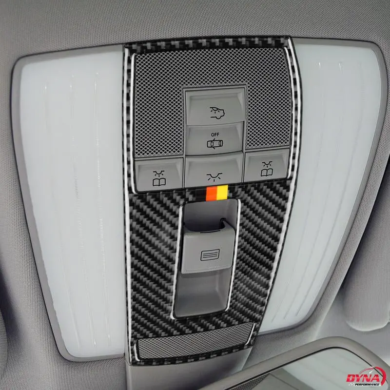 Dynacarbon™️ Carbon Fiber Light Panel Cover Trim Overlay For Mercedes Benz C Class W204 E Class W212 1